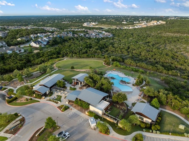 202 Hazy Hills Loop, Dripping Springs, TX 78620 - aerial view of property's location featuring a pool area