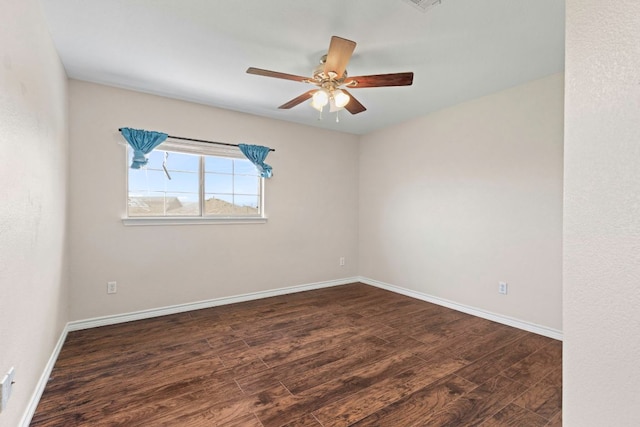 201 Windridge Dr N, Lockhart, TX 78644 - spare room with wood finished floors and ceiling fan