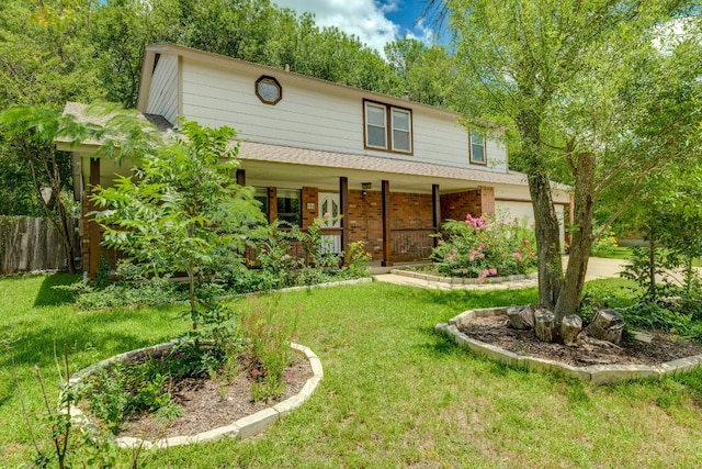 506 Applewood Dr, Pflugerville, TX 78660 - traditional-style home featuring a porch and brick siding