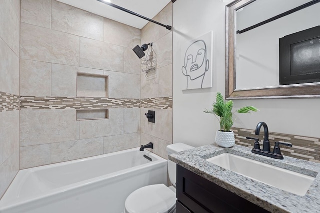 2717 Jorwoods Dr, Austin, TX 78745 - bathroom featuring vanity and shower / washtub combination