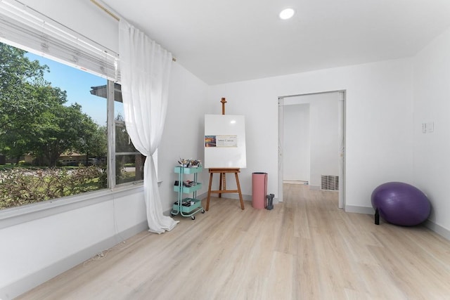 1001 E Applegate Dr, Austin, TX 78753 - interior space featuring wood finished floors and recessed lighting