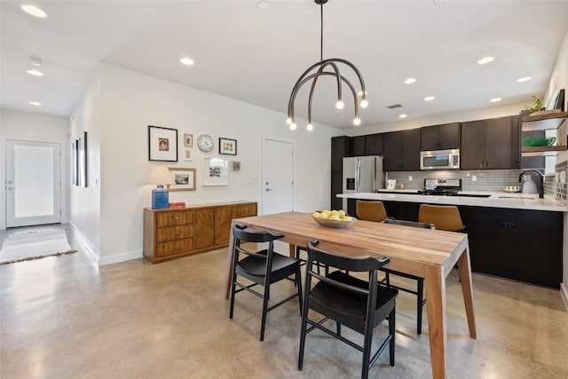 301 W Stassney Ln Unit 11, Austin, TX 78745 - dining space with finished concrete floors and recessed lighting