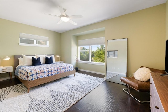 301 W Stassney Ln Unit 11, Austin, TX 78745 - bedroom with wood finished floors and ceiling fan