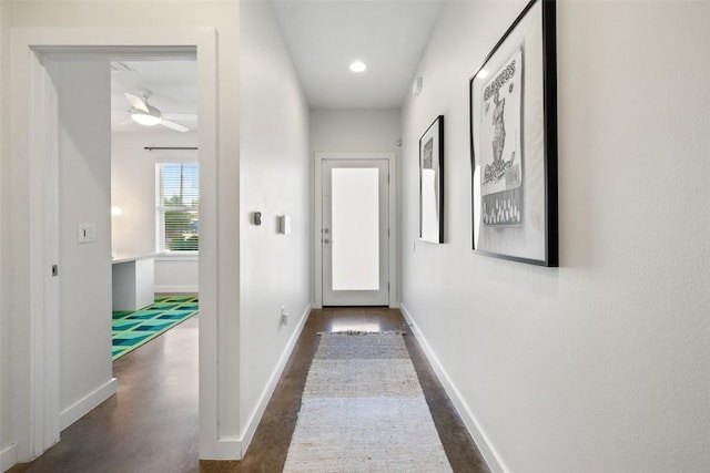 301 W Stassney Ln Unit 11, Austin, TX 78745 - doorway featuring a ceiling fan and recessed lighting