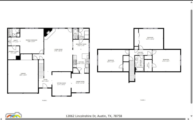 12062 Lincolnshire Dr, Austin, TX 78758 - view of floor plan / room layout