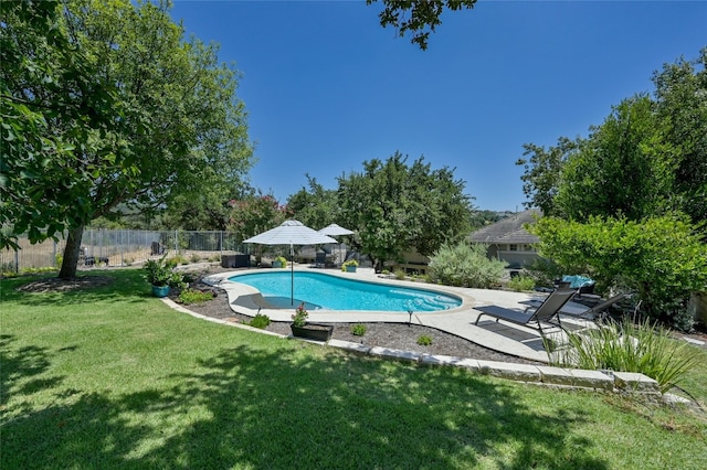 4332 Canoas Dr, Austin, TX 78730 - view of swimming pool with a patio area and a fenced backyard