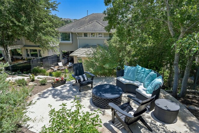 4332 Canoas Dr, Austin, TX 78730 - view of patio with outdoor lounge area