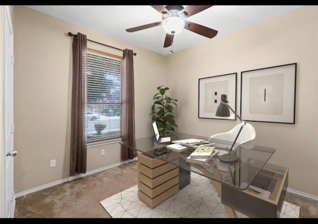 600 Gina Dr, Kyle, TX 78640 - office featuring healthy amount of natural light, light colored carpet, and ceiling fan