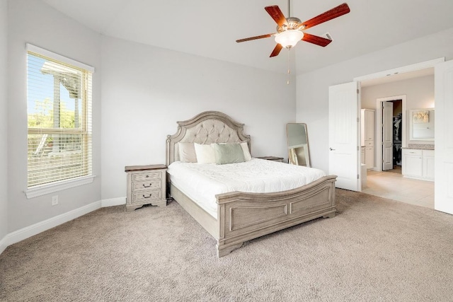812 Anahuac Dr, Leander, TX 78641 - bedroom with light carpet, multiple windows, and a ceiling fan