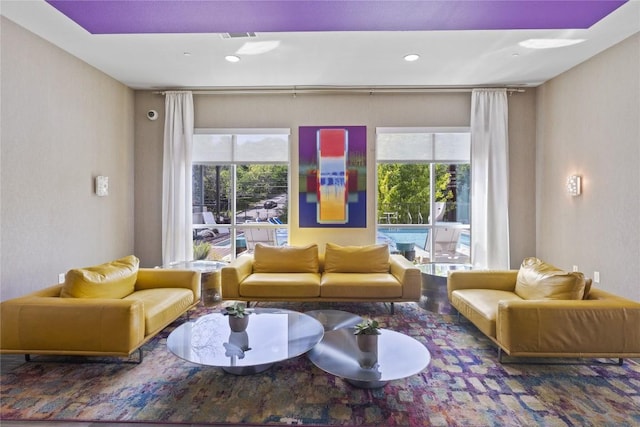 1900 Barton Springs Rd Unit 5033, Austin, TX 78704 - living room featuring plenty of natural light and recessed lighting