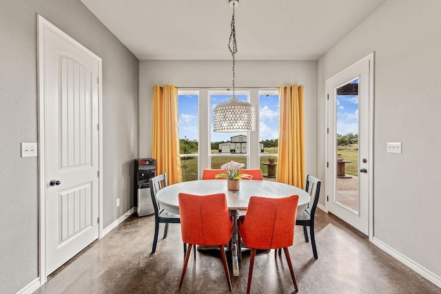 8054 Stone Mountain Trl, San Marcos, TX 78666 - dining area featuring concrete floors