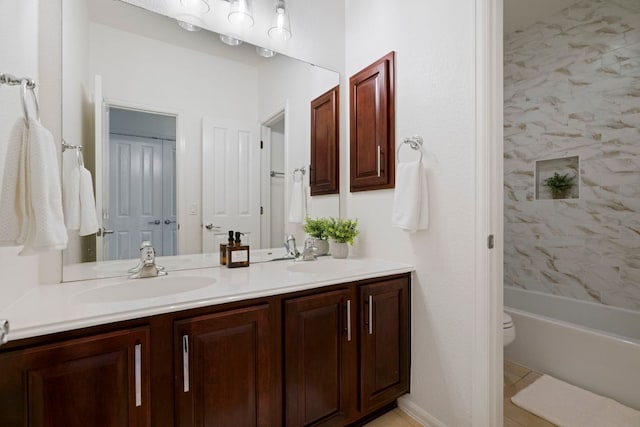 207 Dry Creek Rd, Austin, TX 78737 - bathroom with double vanity and shower / washtub combination