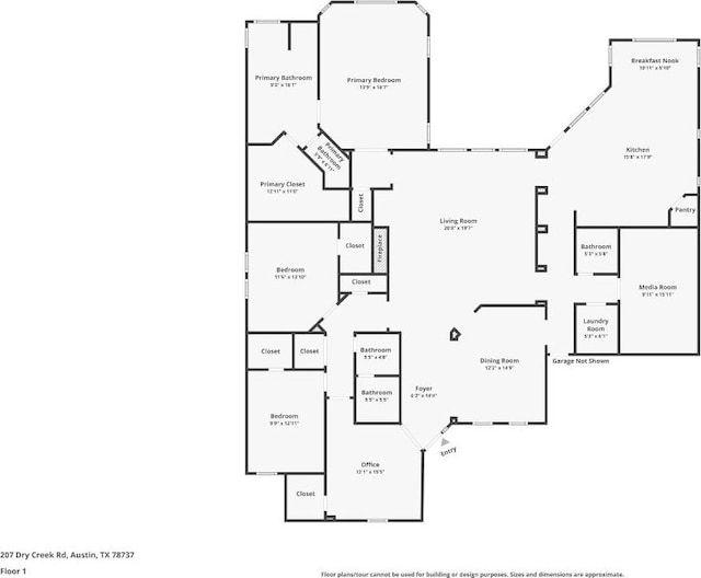 207 Dry Creek Rd, Austin, TX 78737 - view of floor plan / room layout