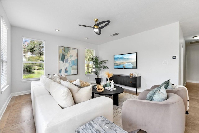 2009 Palos Verdes, Leander, TX 78641 - living room with baseboards and a ceiling fan