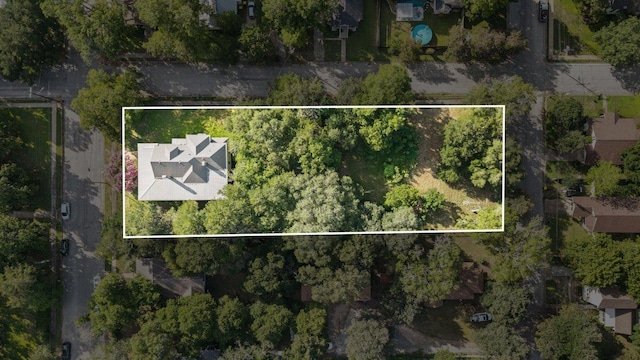 124 N Hamilton St, Gonzales, TX 78629 - aerial view of property and surrounding area with property parcel outlined