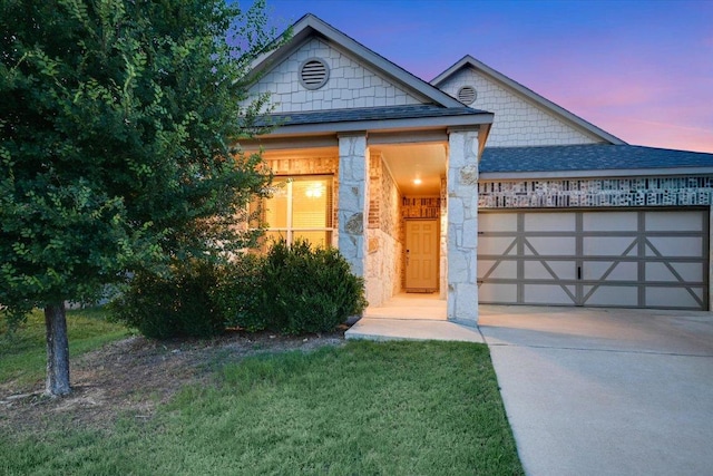 806 Thrasher Glade Dr, Pflugerville, TX 78660 - view of front of house featuring an attached garage, concrete driveway, and a lawn