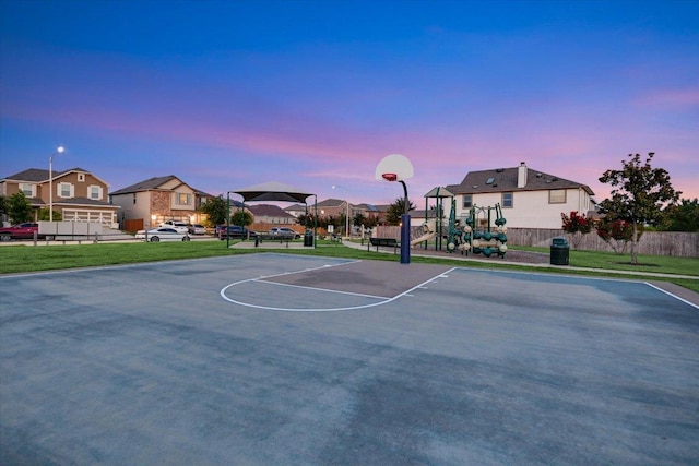 806 Thrasher Glade Dr, Pflugerville, TX 78660 - view of sport court featuring a residential view and community basketball court