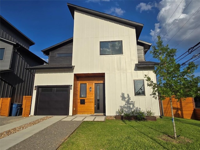 5301 Grover Ave, Austin, TX 78756 - contemporary home featuring a front yard and asphalt driveway