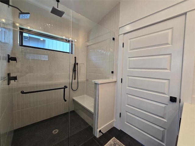 5301 Grover Ave, Austin, TX 78756 - full bath with a shower stall and tile patterned flooring