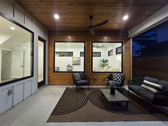 5301 Grover Ave, Austin, TX 78756 - view of patio / terrace with a ceiling fan