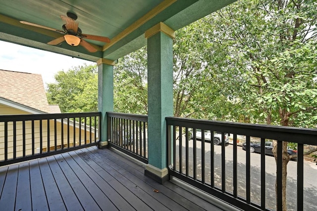 4024 Camacho St, Austin, TX 78723 - deck featuring ceiling fan