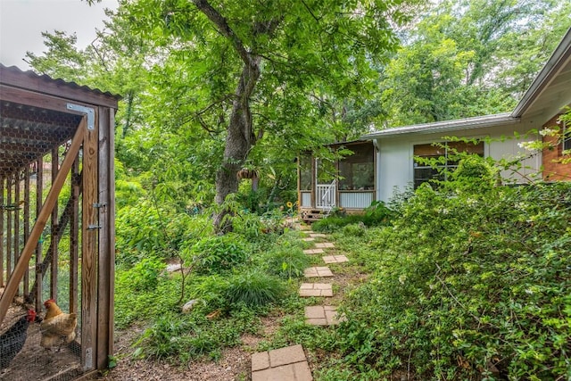 107 W Caddo St, Austin, TX 78753 - view of yard with a sunroom
