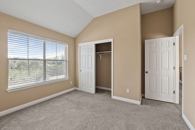 829 Zappa Dr, Cedar Park, TX 78613 - unfurnished bedroom featuring carpet, vaulted ceiling, and a closet
