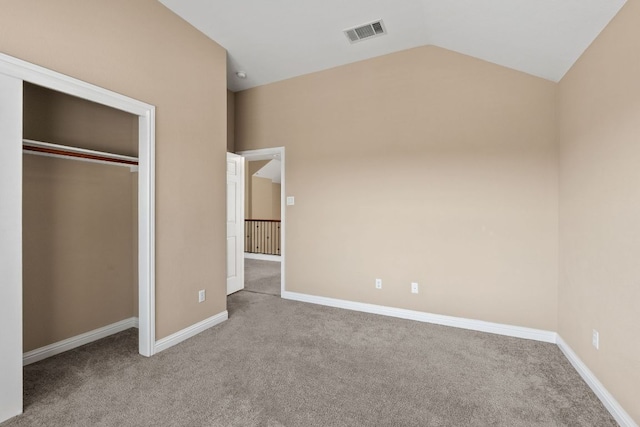 829 Zappa Dr, Cedar Park, TX 78613 - unfurnished bedroom with carpet flooring, lofted ceiling, and a closet