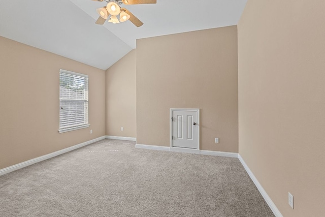 829 Zappa Dr, Cedar Park, TX 78613 - carpeted spare room with ceiling fan and lofted ceiling