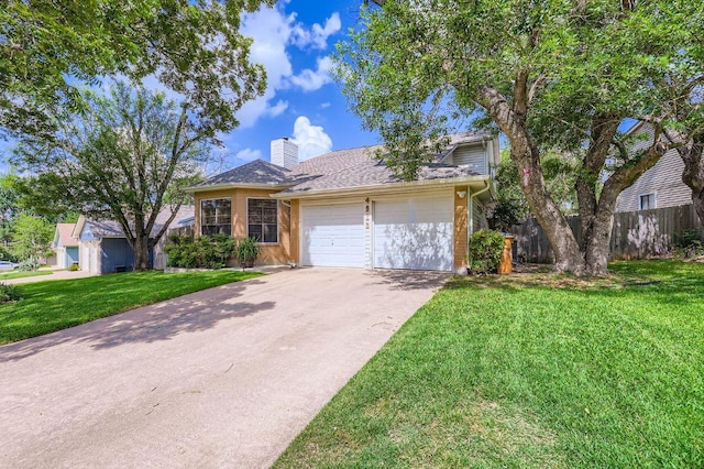 4513 Sidereal Dr, Austin, TX 78727 - traditional-style home featuring a garage, driveway, a chimney, and brick siding