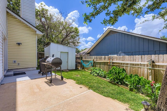 4513 Sidereal Dr, Austin, TX 78727 - fenced backyard with a patio and a shed
