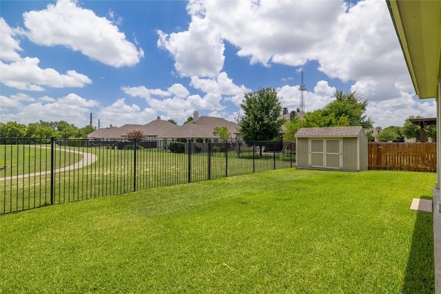 3204 Herrero Path, Cedar Park, TX 78641 - fenced backyard featuring a storage unit