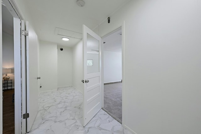 9224 Partridge Cir, Austin, TX 78758 - hallway with light marble finish flooring