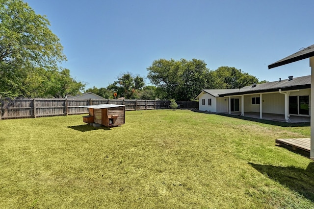 9224 Partridge Cir, Austin, TX 78758 - fenced backyard featuring a patio