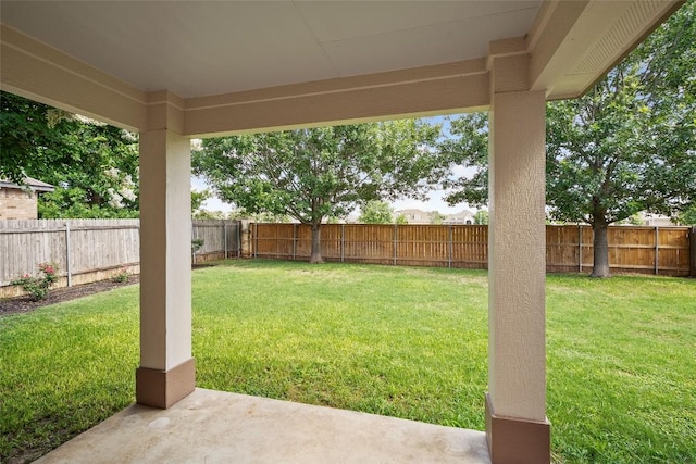 2017 Woodway Dr, Leander, TX 78641 - fenced backyard with a patio area