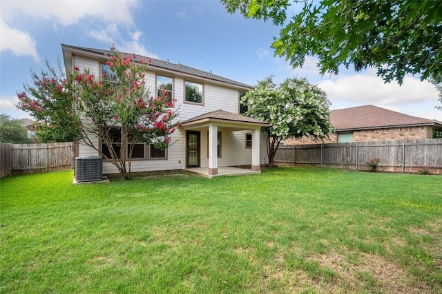 2017 Woodway Dr, Leander, TX 78641 - rear view of property featuring a fenced backyard and a patio area