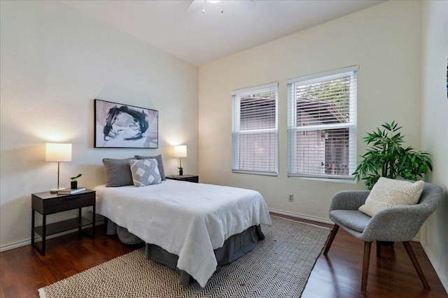2804 Rio Grande St Unit 211, Austin, TX 78705 - bedroom with wood finished floors and ceiling fan