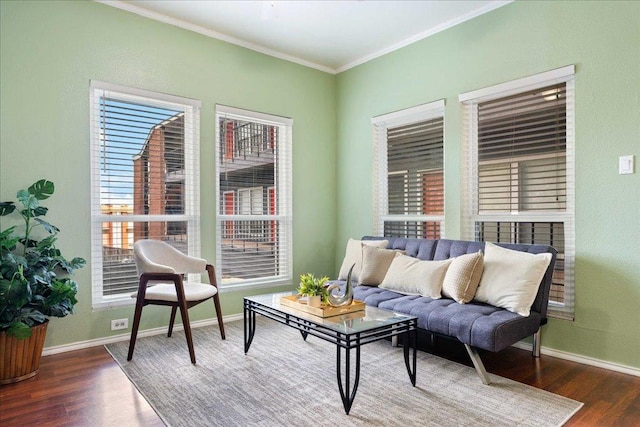 2804 Rio Grande St Unit 211, Austin, TX 78705 - sitting room with wood finished floors and ornamental molding