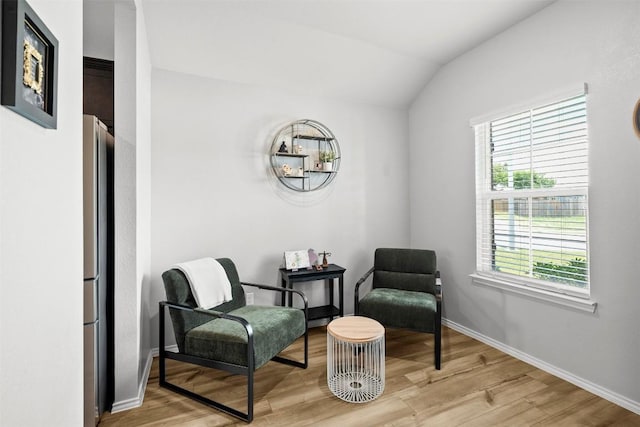 1037 Oxford Ln, Troy, TX 76579 - living area featuring light wood-style floors and vaulted ceiling
