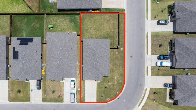 1037 Oxford Ln, Troy, TX 76579 - aerial view of property and surrounding area featuring property parcel outlined