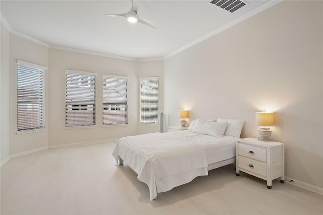 2508 Outlook Ridge Loop, Leander, TX 78641 - bedroom with crown molding and ceiling fan