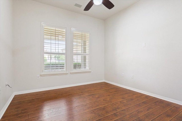 101 Goldenrod Way, Georgetown, TX 78633 - unfurnished room with a ceiling fan and dark wood finished floors