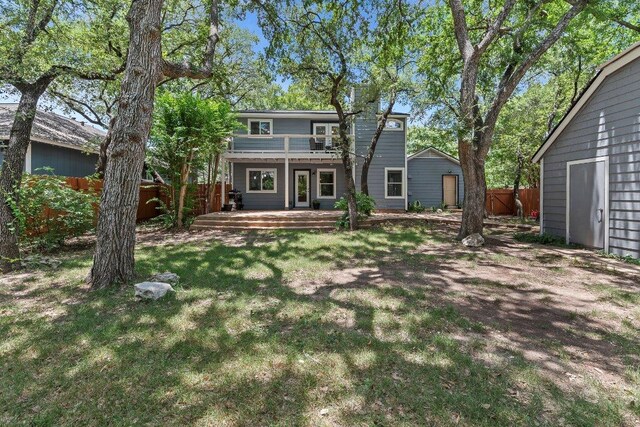12403 Cassady Dr, Austin, TX 78727 - rear view of property featuring a balcony