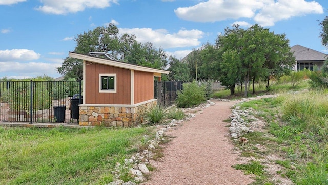 113 Berkeley Pl, Georgetown, TX 78628 - view of outbuilding with dirt driveway