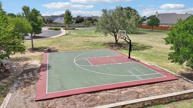 113 Berkeley Pl, Georgetown, TX 78628 - view of basketball court featuring a lawn and basketball court