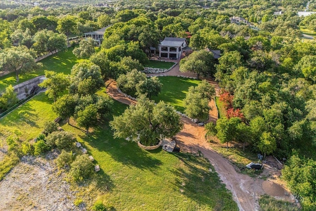 14305 Geronimo St, Leander, TX 78641 - aerial view of property and surrounding area featuring a forest