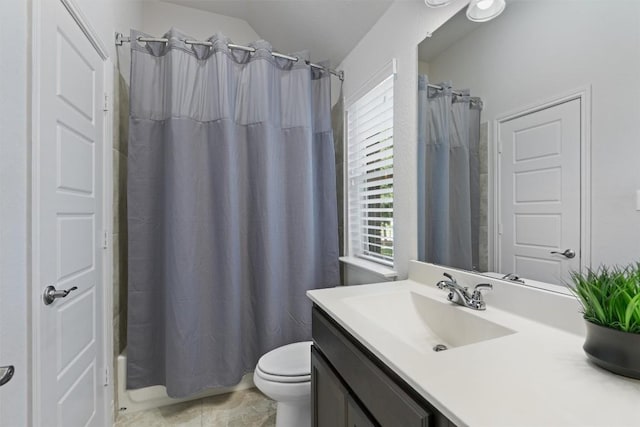 624 Judge Fisk Dr, Leander, TX 78641 - full bath with vanity, plenty of natural light, shower / tub combo, and tile patterned flooring