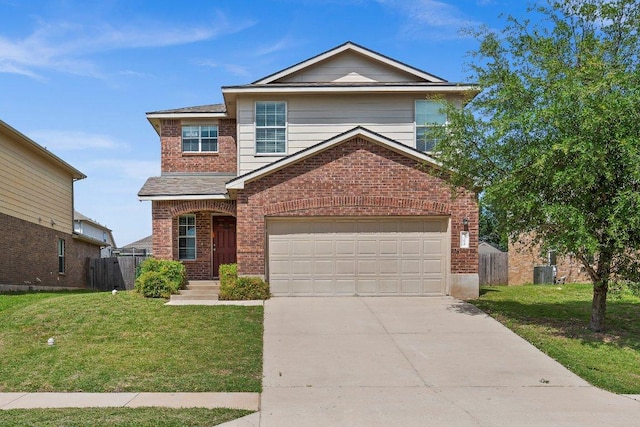 324 Kingfisher Ln, Leander, TX 78641 - traditional home with brick siding, driveway, and a garage