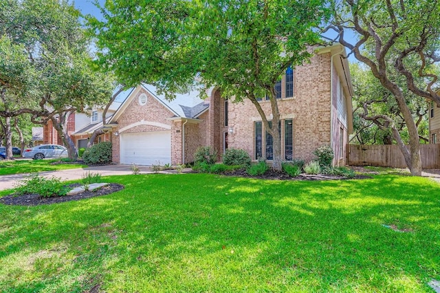 1406 Hunter Ace Way, Cedar Park, TX 78613 - view of front of property featuring brick siding, an attached garage, and concrete driveway