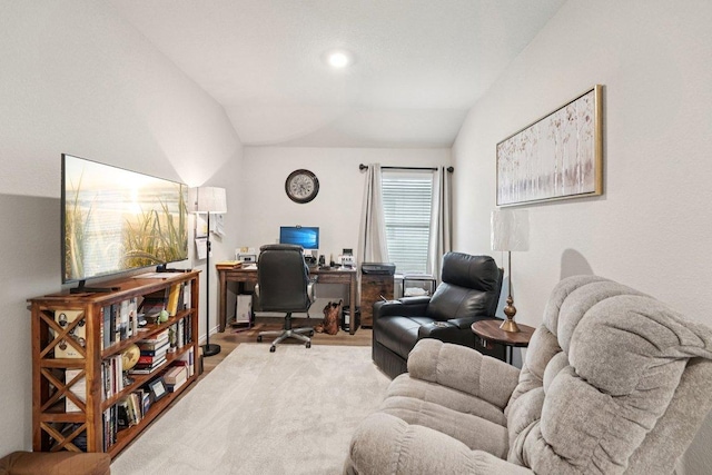 184 Pivot Dr, Taylor, TX 76574 - office space with vaulted ceiling and wood finished floors